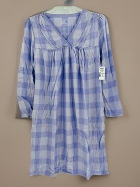 croft & barrow Lavender Check Sleepwear dress small